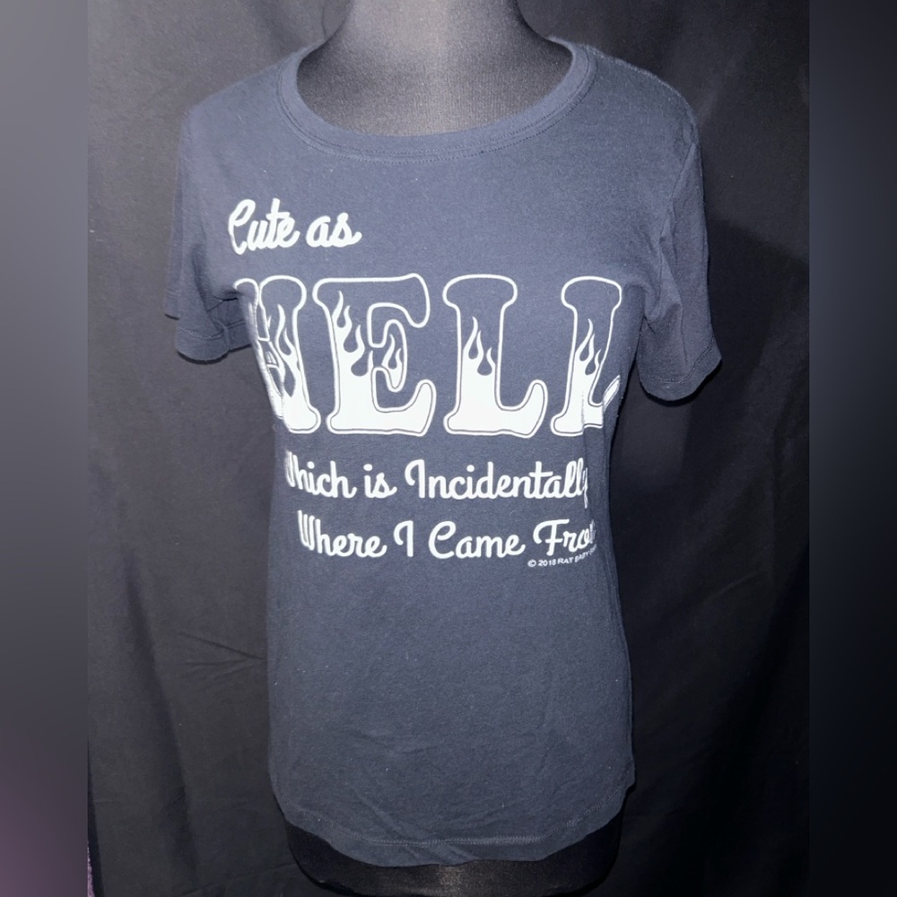 Rat Baby Apparel Black Cute as Hell gothic grunge Tee